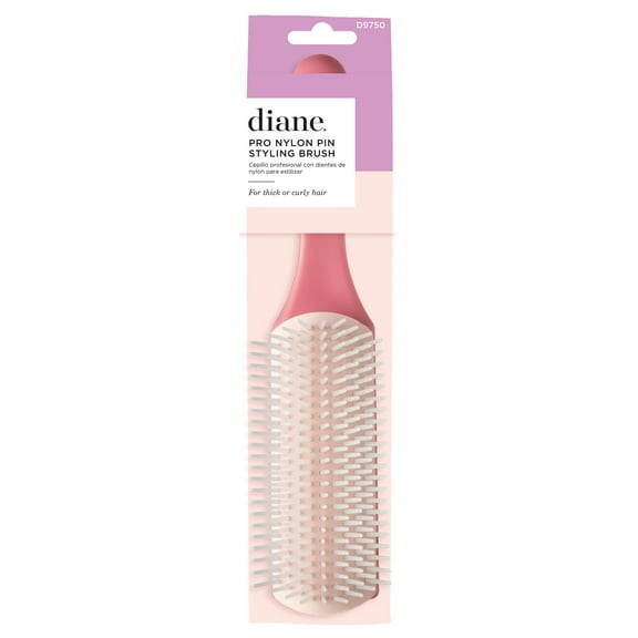 Diane Pro Curly Hairbrush for Styling and Detangling, Pink