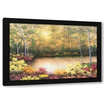 Diane Romanello 14x11 Black Modern Wood Framed Wall Art Titled - Bursting in Autumn