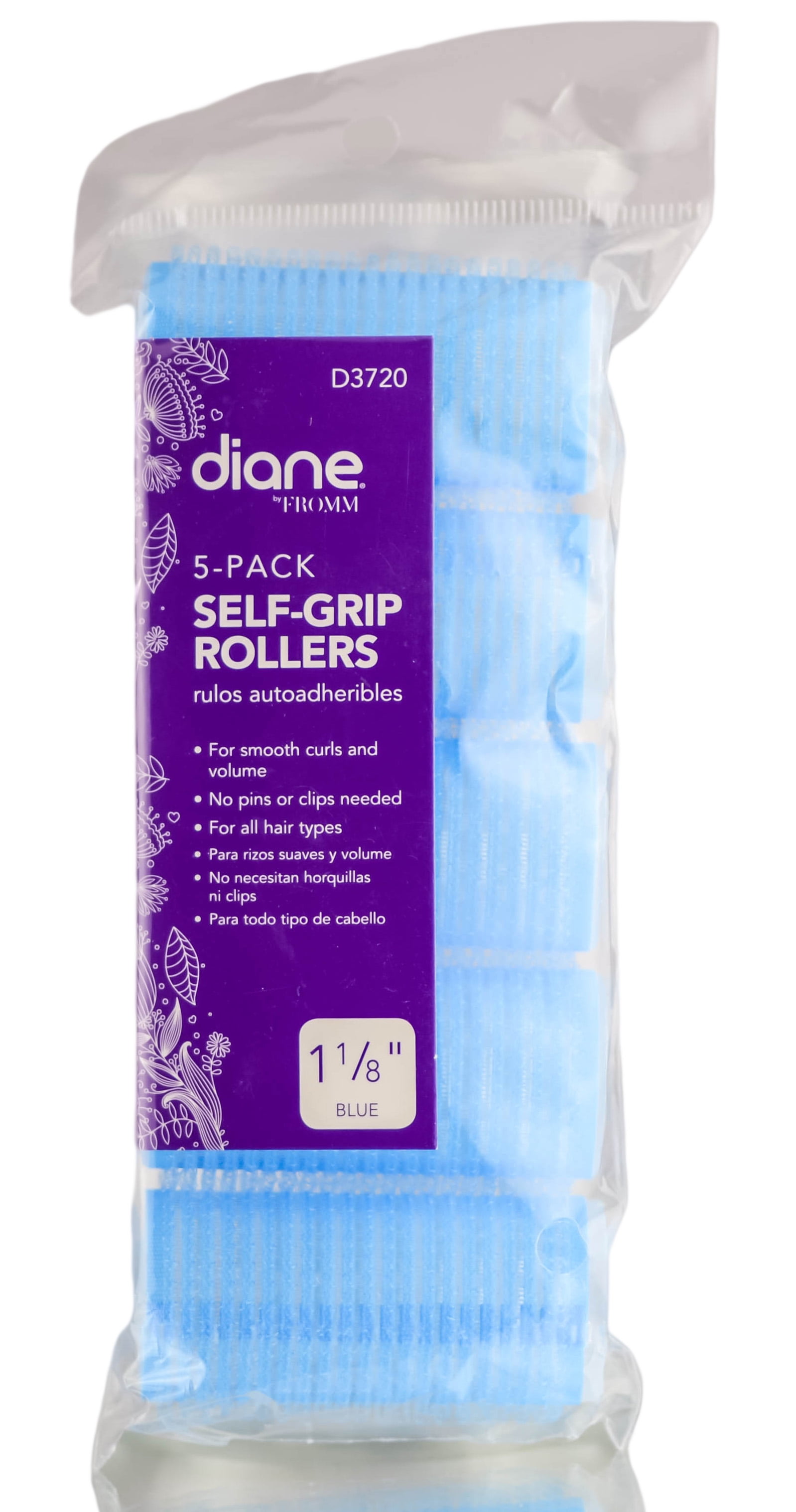 Diane Self Grip Blue Rollers (1 1/8" - 5PK)