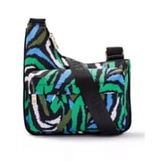Diane Von Furstenberg Disco Zebra Green Utility Crossbody Bag Purse