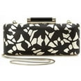 thumbnail image 1 of Diane Von Furstenberg Tonda Black Gold Leather Lace Clutch Evening Bag New, 1 of 2