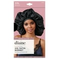 thumbnail image 1 of Diane XXL Premium Satin Bonnet for Women, Elastic Band, Black, Extra Large, 1 of 3