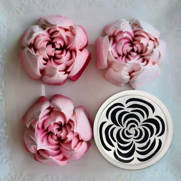 Dianhelloya Professional Stainless Steel Piping Nozzle Kit for Cake Decorating, 5.55x4.4cm Floral Pattern Design, Rustproof Icing Tips for Baking, Cupcakes, Cookies, and Floral Arrangements