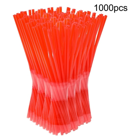 Dianli 1000-Pack Colored Disposable Plastic Straws, Food Grade, Straight Drinking Tubes, For Juice, Parties, Kids DIY Crafts, Durable, Fits Most Beverage Cups, Multi-Color
