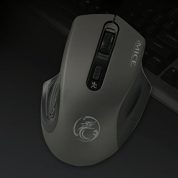 Dianli 2.4GHz Silent Click Wireless Mouse With USB Nano Receiver, Ergonomic Portable 4‑Button Optical Mouse For PC Laptop Tablet, Low‑Noise Clicks Long Battery Life Plug‑And‑Play Mouse