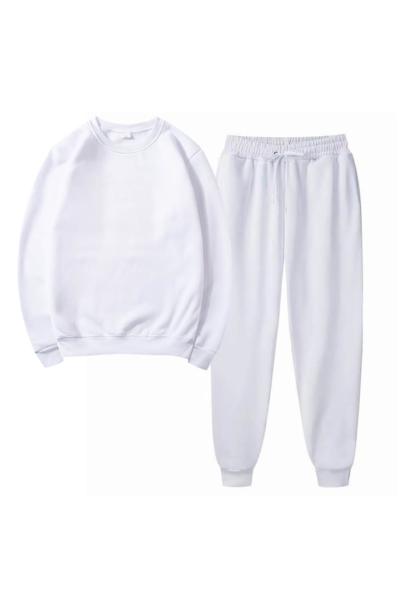 2 Piece Outfits Women's Fleece Lined Sweatsuits Long Sleeve Hoodie and Sweat Pants Winter Warm Zip Up Tracksuit Set