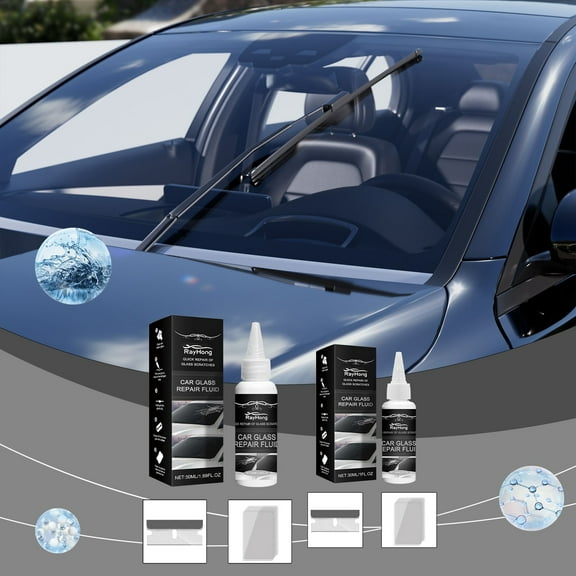 Dianli Auto Glass Repair 50ml Windshield Chip Fix Glue Quick Cure Crack Repair Liquid Traceless Adhesive For Chip Restoration Small Crack Fixer Clear Fast Dry Automotive Glass Repair Kit