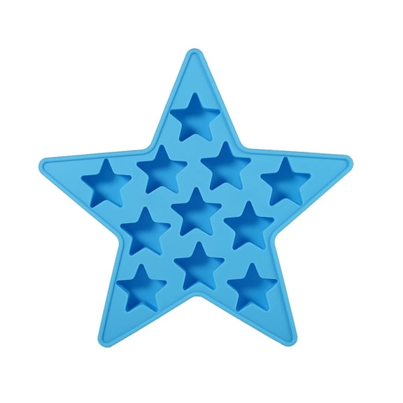Dianli Bakeware Silicone Molds Star Shaped Silicone Tray Easy Release Chocolate Candy Gummy Crayon Molds Multipurpose Freezer Baking Mold Party Supplies