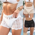 thumbnail image 1 of Dianli Beach Shorts Coverup Women's Sheer Perspective Woven Beach Pants Loose Wide Short Summer Holiday Hot Pants With Pockets Lightweight Breathable Beachwear Short Pants, 1 of 7