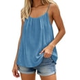 thumbnail image 1 of Dianli Boho Dress Backless Cami Adjustable Spaghetti Strap Ruffle Edge Loose Beach Maxi Top Summer Bohemian Sleeveless Lightweight Flowy Layered Beachwear for Women, Beach Cover-Up, 1 of 5