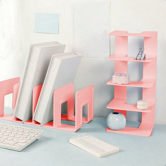 Dianli Book Stand Organizer Large Size Desktop Bookshelf Adjustable Book Holder for Students Table Storage Office Supplies Gift