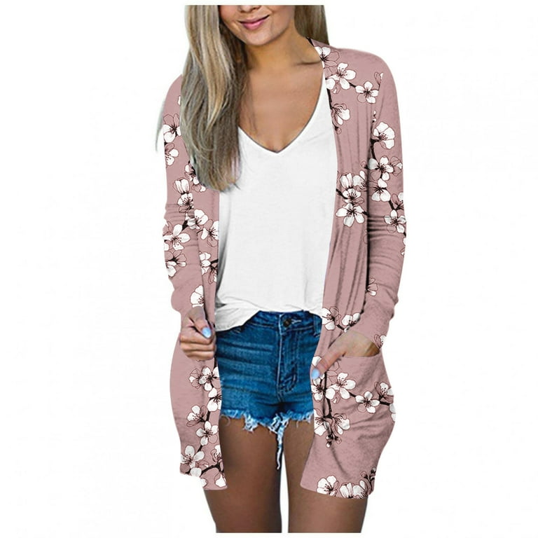 Loose Printed Long Sleeve Cardigan Coat Loose Printed Long Sleeve Cardigan Coat