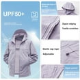 thumbnail image 1 of Dianli Dianli Men’s Hooded UV Shirt Solid Quick Dry Long Sleeve Casual Ice Silk Cooling Sun Hoodie Men Upf 50+ UV Protection Purple L, 1 of 7