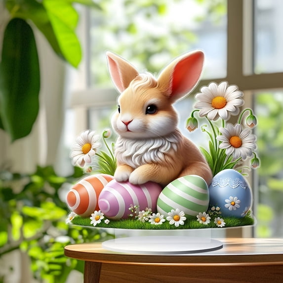 Dianli Easter Decorations Easter Visual 2D Table Decoration for Home Living Room And Bedroom Festival Tabletop Ornaments