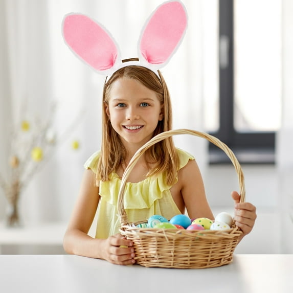 Dianli Easter Party Supplies Bunny Headband Cute Soft Plush Bunny Ear Headband Easter Bunny Costume Accessories for Women & Girls Cosplay Party Props Easter Party Supplies