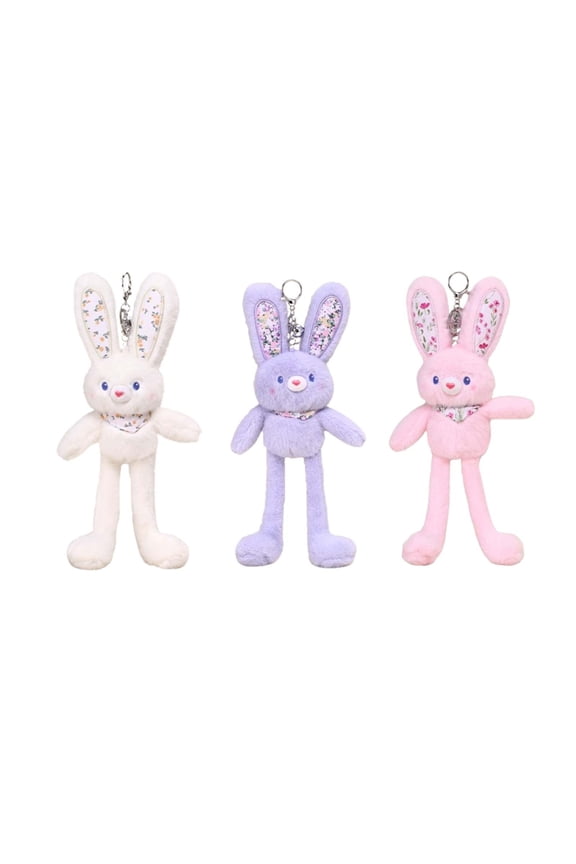 Easter Plush Bunny Pull Toy 31Cm Pull Along Plush Rabbit Keychain Adorable Soft Stuffed Toy Birthday Holiday Gift for Nursery Decor Plush Keychain Bunny