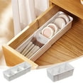 thumbnail image 1 of Dianli Expandable Drawer Organizer Box + Built-in Divider for Cosmetics & Office Supplies + Makeup Brush Stationery Storage + Adjustable Compartment Tray for Desk Drawer, 1 of 7