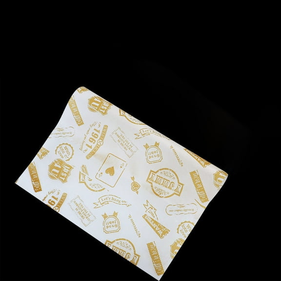Dianli Food Wrapping 50PCS Printed Oil Proof Paper Wax Baking Sheets for Pastries Cakes Sandwiches Burgers Disposable Food Packaging Liners Hot Savings & Everyday Bargains