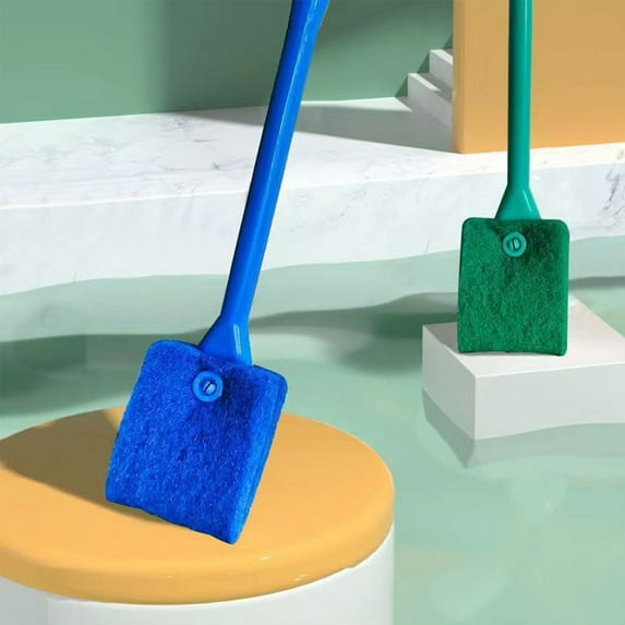 Dianli Gifts Aquarium Cleaning Brush + Long Handle Fish Tank Brush + Dual-Sided Inner Wall Wiper + Algae Scrubber Tool + Fish Tank Maintenance Accessory Birthday Gift