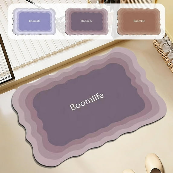 Dianli Gifts Bath Mat Diatom Mud Bathroom Floor Mat Quick-Dry Water ...