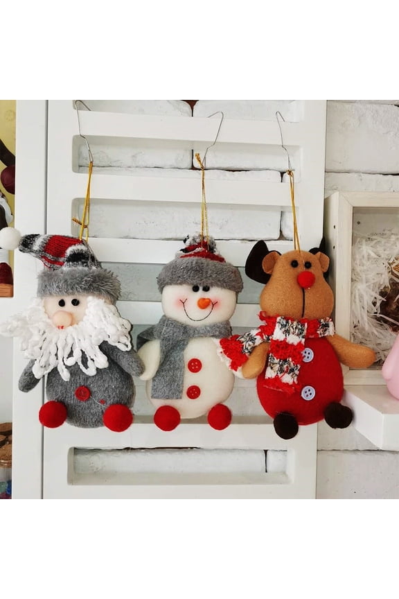 Gifts Christmas Tree Ornaments Decorations Set with Stretchy Doll Pendants for Holiday Backpack Keychain Home Decor and Festive Gift Giving