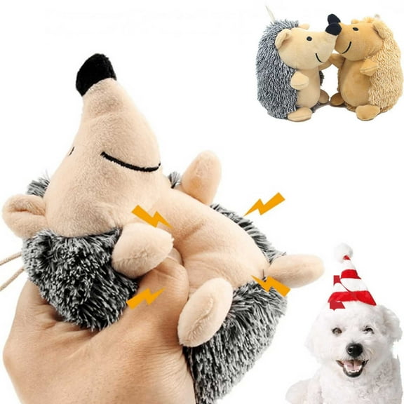Dianli Durable Dog Chew Toy Tough Squeaker Hedgehog Toy Ultra Durable Rubber for Aggressive Chewers Heavy Duty Interactive Pet Toy Training Crate Play Dog Toy Chew