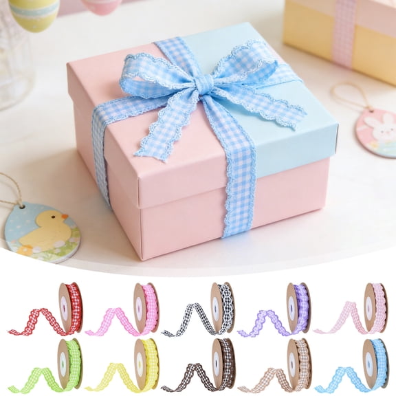 Dianli Gifts Fashion Accessory Plaid Ribbon Hair Clip Classic Plaid Ribbon Hair Clip Headband Bow Curtain Edge Wavy Ear Ribbon Stylish Hair Accessory for Women Girls