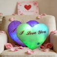 thumbnail image 1 of Dianli Gifts Glow-in-the-Dark Heart-Shaped Pillow Plush Colorful LED Night Light Decorative Throw Cushion Soft Lumbar Accent for Bedroom Kids Teens Valentine's Gift, 1 of 7