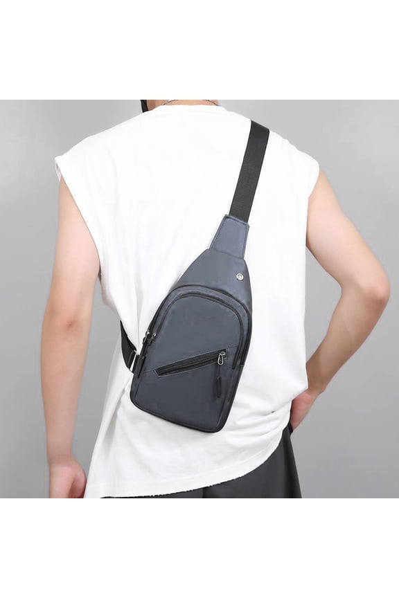 Gifts Men's Chest Sling Bag Crossbody Messenger With Adjustable Waist Strap Water-Resistant Outdoor Shoulder Bag With Zippered Phone Pocket Dirt-Resistant Travel Organizer