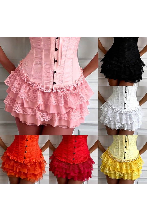 Gifts Skirt Maxi Dress Women's Lace Bow Ruffle Multi Layer Cake Skort Shorts Beach Hot Pants Layered Ruffle Edge Playful Summer Streetwear Skort Party Beach