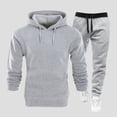 thumbnail image 1 of Dianli Gifts Sweats for Men Men’s Casual Hoodie Outfit Solid Color Long Sleeve Hooded Sweatshirt with Matching Pants Comfortable Two-Piece Set for Daily Wear Sports or Outdoor Leisure Christmas Gift, 1 of 7