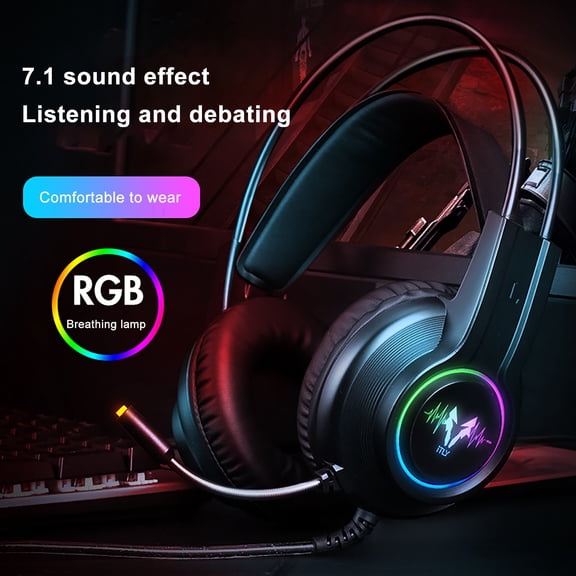Dianli H200 OverEar Wired Gaming Headset With Dual 3.5mm And USB Connectivity, Stereo Microphone, Comfortable Cushions, Inline Volume Control, Durable Design For PC Console Gaming And Streaming