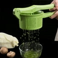 thumbnail image 1 of Dianli Hand-Pressed Vegetable and Fruit Dryer, Quick Dry BPA-Free Lettuce Spinner, 1.5L/1.2L Kitchen Food Strainer for Dumpling Filling, Easy Squeeze Filter, Green Gift, 1 of 8