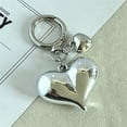 thumbnail image 1 of Dianli Heart Keychain Pendant Bag Charm Romantic Heart Shaped Metal Alloy Key Ring Purse Charm Valentine's Day Gift for Girlfriend Wife Anniversary Stocking Stuffer, 1 of 7