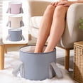 thumbnail image 1 of Dianli Home Bath 14L Foldable Foot Spa Basin Collapsible Soaking Bucket With Drain Plug Non-Slip Base Foldable Handle Lightweight Compact Foot Soak Tub for Travel Camping, 1 of 7