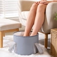 thumbnail image 1 of Dianli Home Bath 14L Foldable Foot Spa Basin Collapsible Soaking Bucket With Drain Plug Non-Slip Base Foldable Handle Lightweight Compact Foot Soak Tub for Travel Camping, 1 of 6