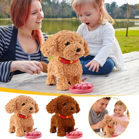Dianli Interactive Remote Control Realistic Robotic Dog Toy Lifelike Electronic Puppy with Programmable Movements, Voice Activation, LED Eyes, Rechargeable Battery, Learning Gift