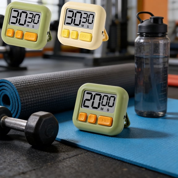 Dianli LCD Digital Kitchen Timer With Clear Display Magnetic Countup Countdown Stopwatch Alarm Clock With Fold-Out Stand and Magnetic Back Mount