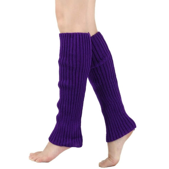 Dianli Leg Warmers Women's Fashion Thermal Socks Adults Teens 80s Ribbed Knit Long Socks Multicolor Free Size