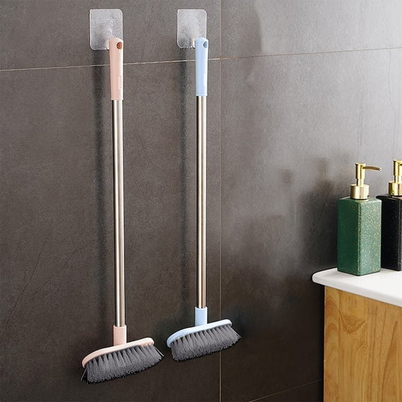 Dianli Long Handle Floor Scrub Brush with Hard Bristles and Extendable Pole for Bathroom Tiles Grout Cleaning and Hard to Reach Corners Heavy Duty Construction for Shower Kitchen and Deck Surfaces