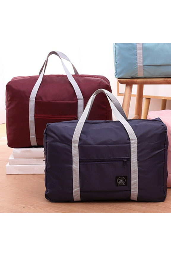 Medium Size Foldable Travel Duffel Bag with Organizational Compartments for Clothing Storage and Sports Equipment Carry-On Legal Dimensions for Airlines Weekend Getaway Bag