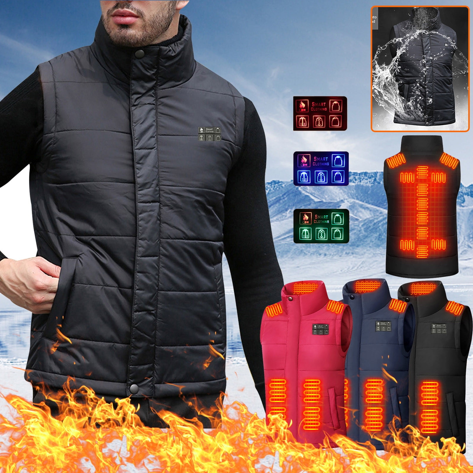 Dianli New Upgraded Heated Vest for Men Women Heating Vest Heated