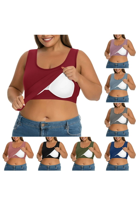 PJs Loungewear Plus Size Suspender Tank Pajama Set With Built In Chest Pad No Underwire Wireless Support Sleeveless Vest And Elastic Waist Shorts Comfortable Homewear Sleepwear Nightwear