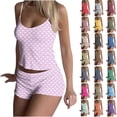 thumbnail image 1 of Dianli Pajama Set Loungewear Loose Printed Two Piece Beach Vacation Short Set Stand Collar Lapel Short Sleeve Shirt With Pockets Elastic Waist Shorts Lightweight Breathable Homewear Sleepwear, 1 of 8