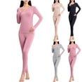 thumbnail image 1 of Dianli Pajama Set Sleepwear Women Fashion Winter Velvet Solid Color Double Sided Velvet Warm Round Neck Long Sleeve Top And Pants Soft Insulated Cozy Homewear Loungewear Nightwear, 1 of 6
