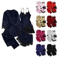 thumbnail image 1 of Dianli Pajamas Sleepwear Stretch Multi Piece Lounge Set Long Sleeve Top And Pants Versatile Layering Soft Breathable Spring Autumn Homewear Comfortable Sleepwear Nightwear, 1 of 8