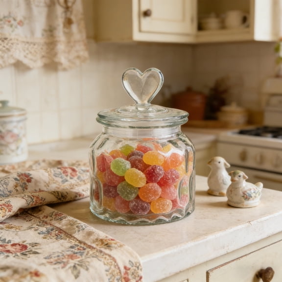 Dianli Pantry Jars Storage Jar Glass Sealed Kitchen Bottle Transparent Grain Snack Tea Pickle Jar Airtight Lid Durable Glass Container Countertop Kitchen Organizer Pantry Storage Jar