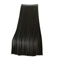 thumbnail image 1 of Dianli Plus Size Skirts for Women Solid Maxi Summer Skirt Cocktail Loose Casual Fashion Plain Satin Skirt Large Versatile Pleated Skirt Black L, 1 of 6