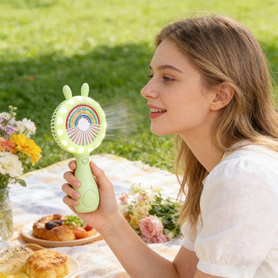 Dianli Portable Fan Usb Fan Rabbit Shaped Handheld Led Fan Usb ...