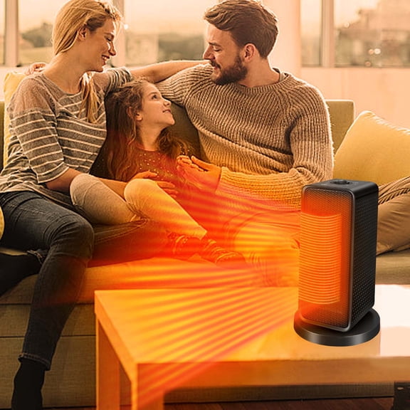 Dianli Portable Space Heater Fast Heating Desktop Electric Heater Energy-Saving High-Power Ceramic Fan Heater Quiet Compact Adjustable Thermostat for Home Office